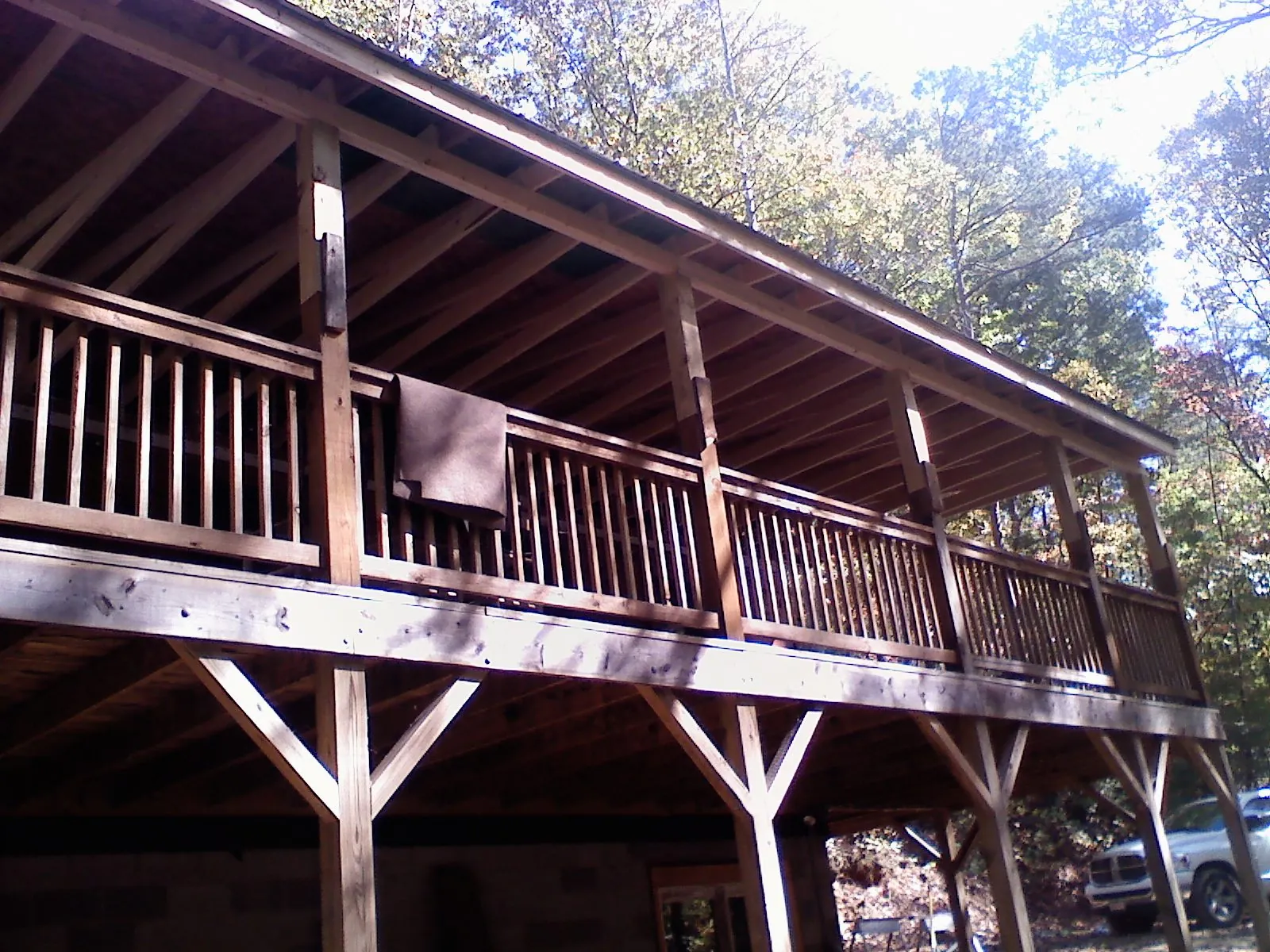 Timber framing under a new elevated porch and deck — Roof Leak Repair in Riegelwood by Roofing Brothers
